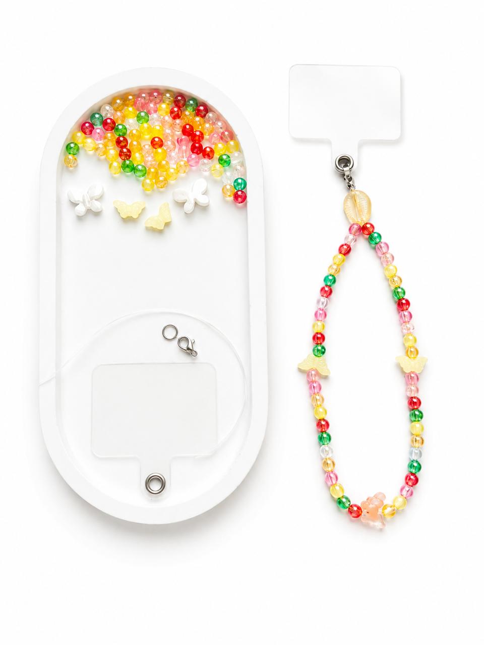 DIY Phone Charm - Colorful Beads Kit Contents