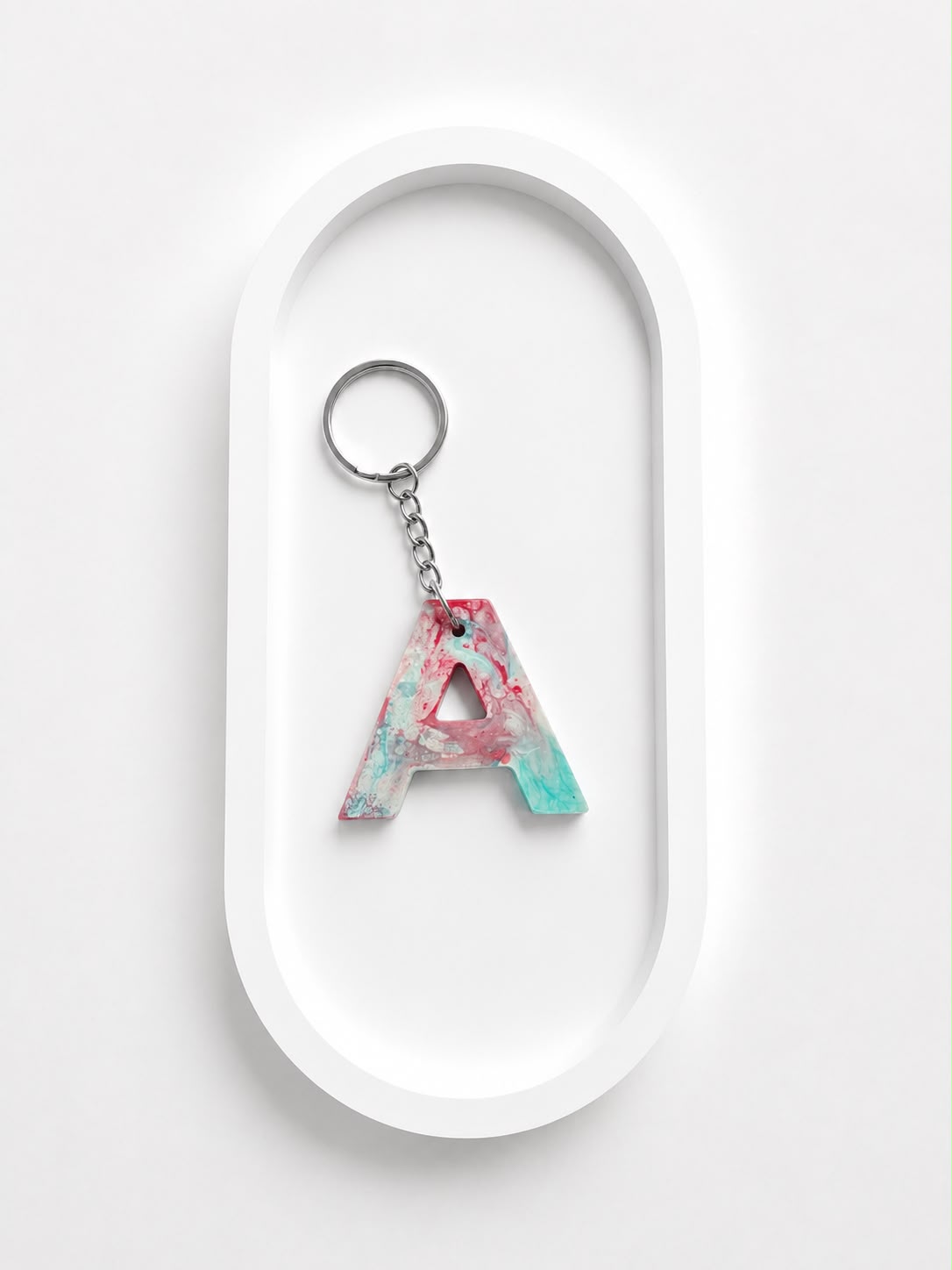 DIY UV Resin Alphabet Keychain - A