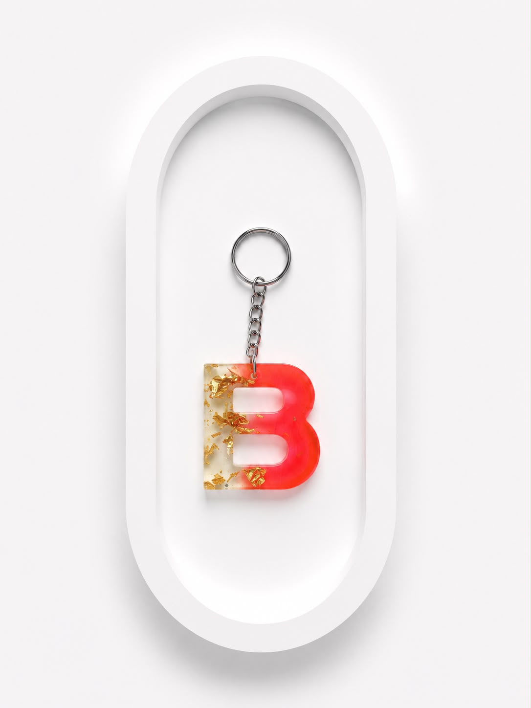 DIY UV Resin Alphabet Keychain - B
