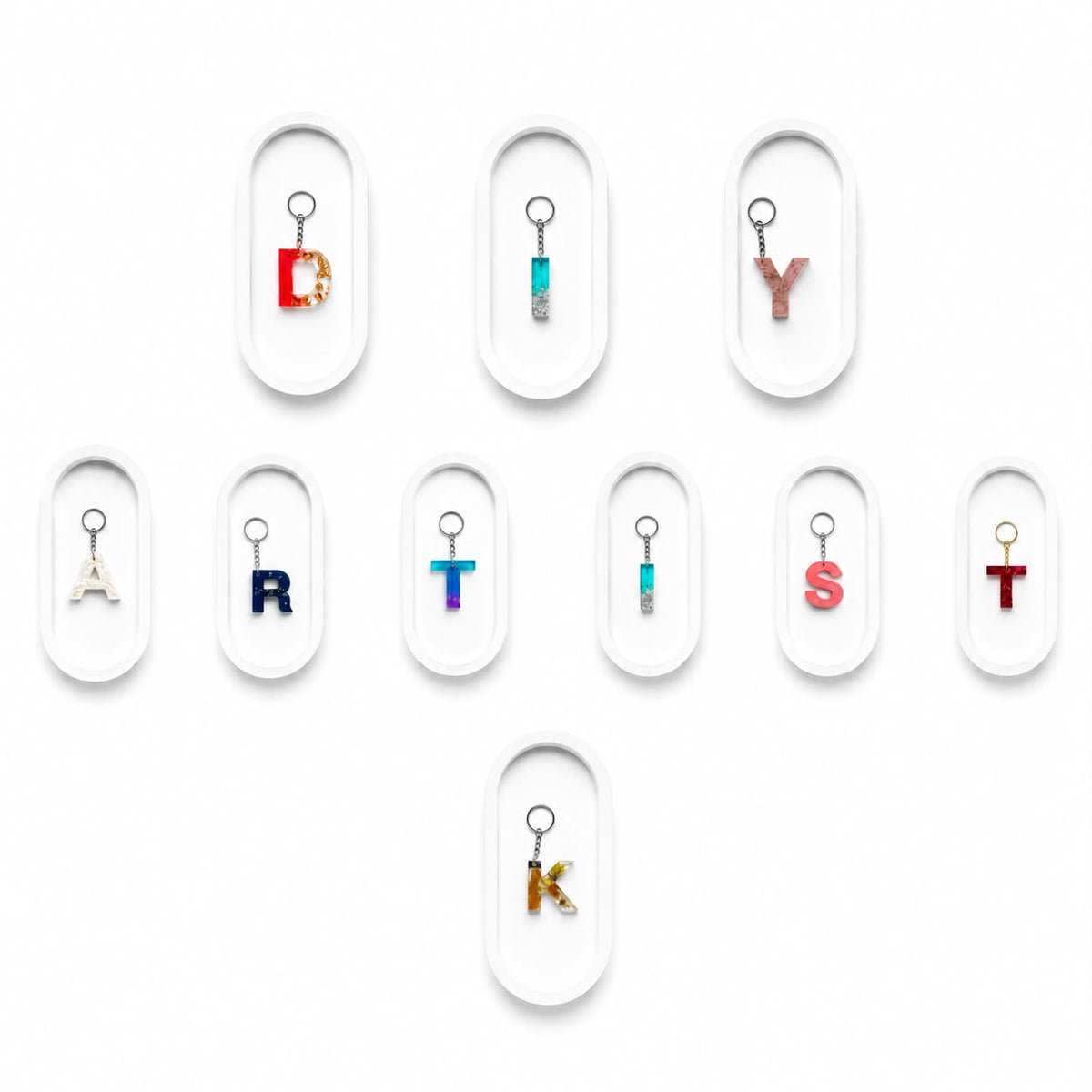 DIY UV Resin Alphabet Keychain - DIY Artist K