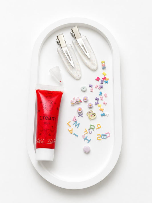 DIY Decoden Hair Clip Kit Contents