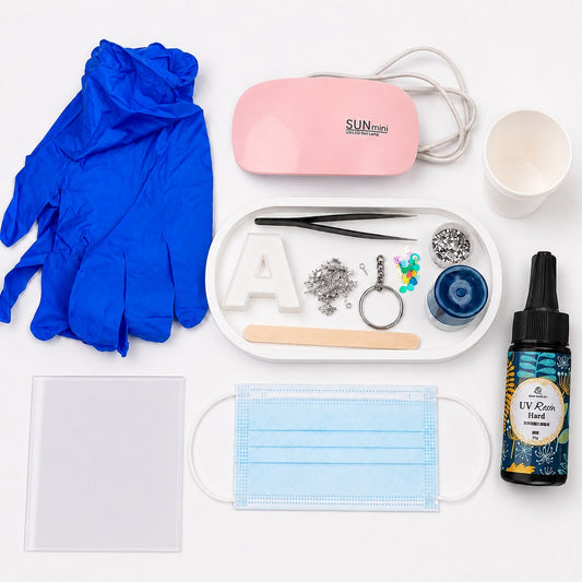 DIY UV Resin Keychain Kit - Contents