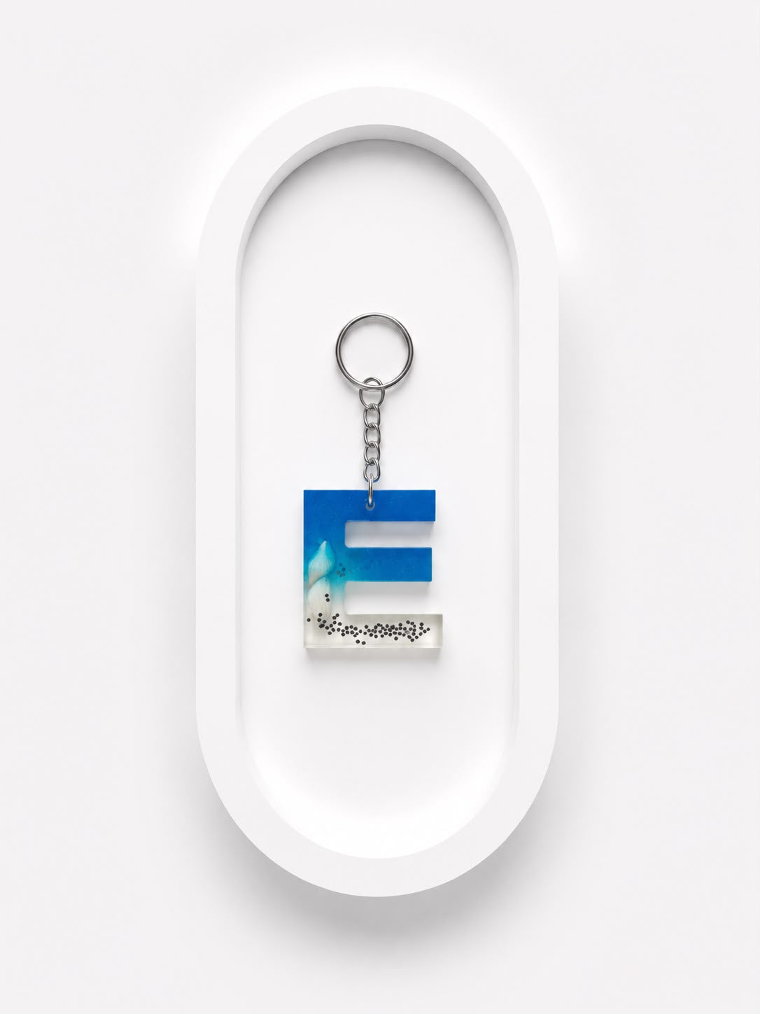 DIY UV Resin Alphabet Keychain - E