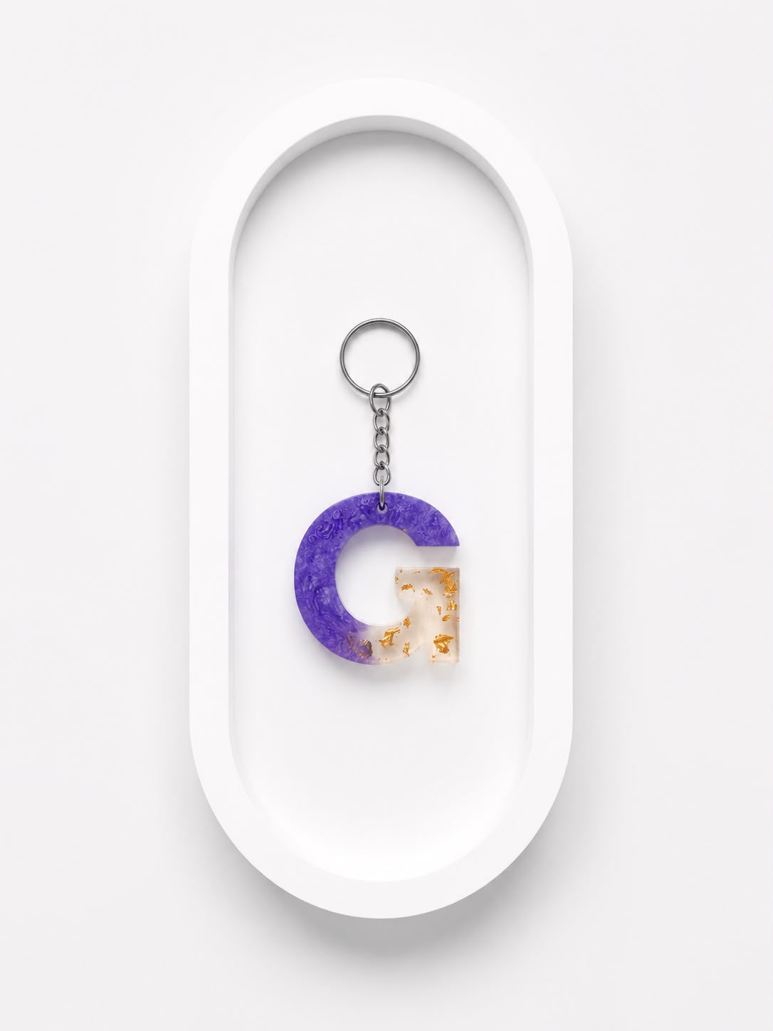 DIY UV Resin Alphabet Keychain - G