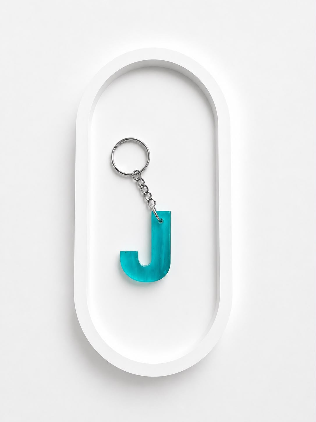 DIY UV Resin Alphabet Keychain - J