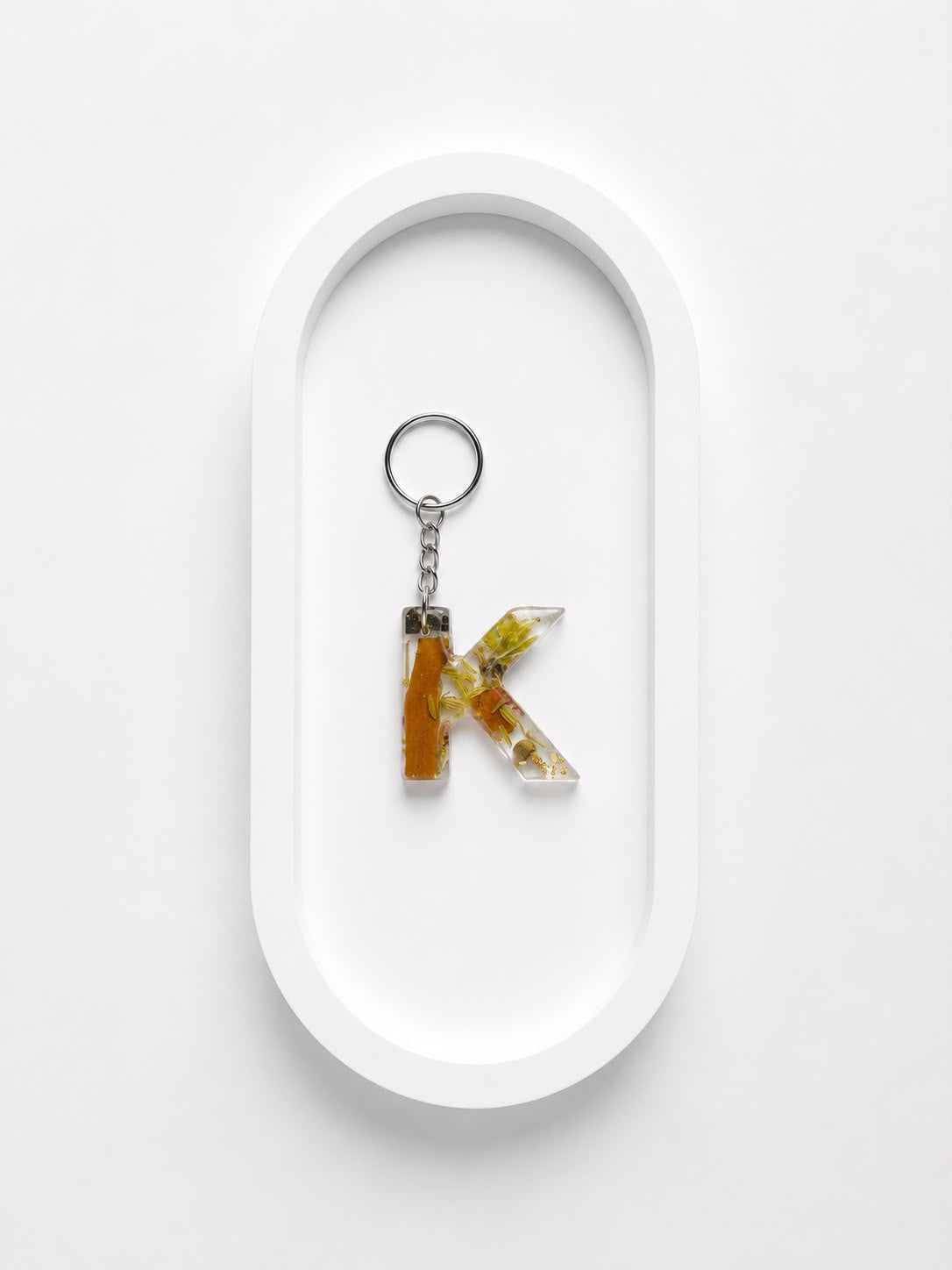 DIY UV Resin Alphabet Keychain - K