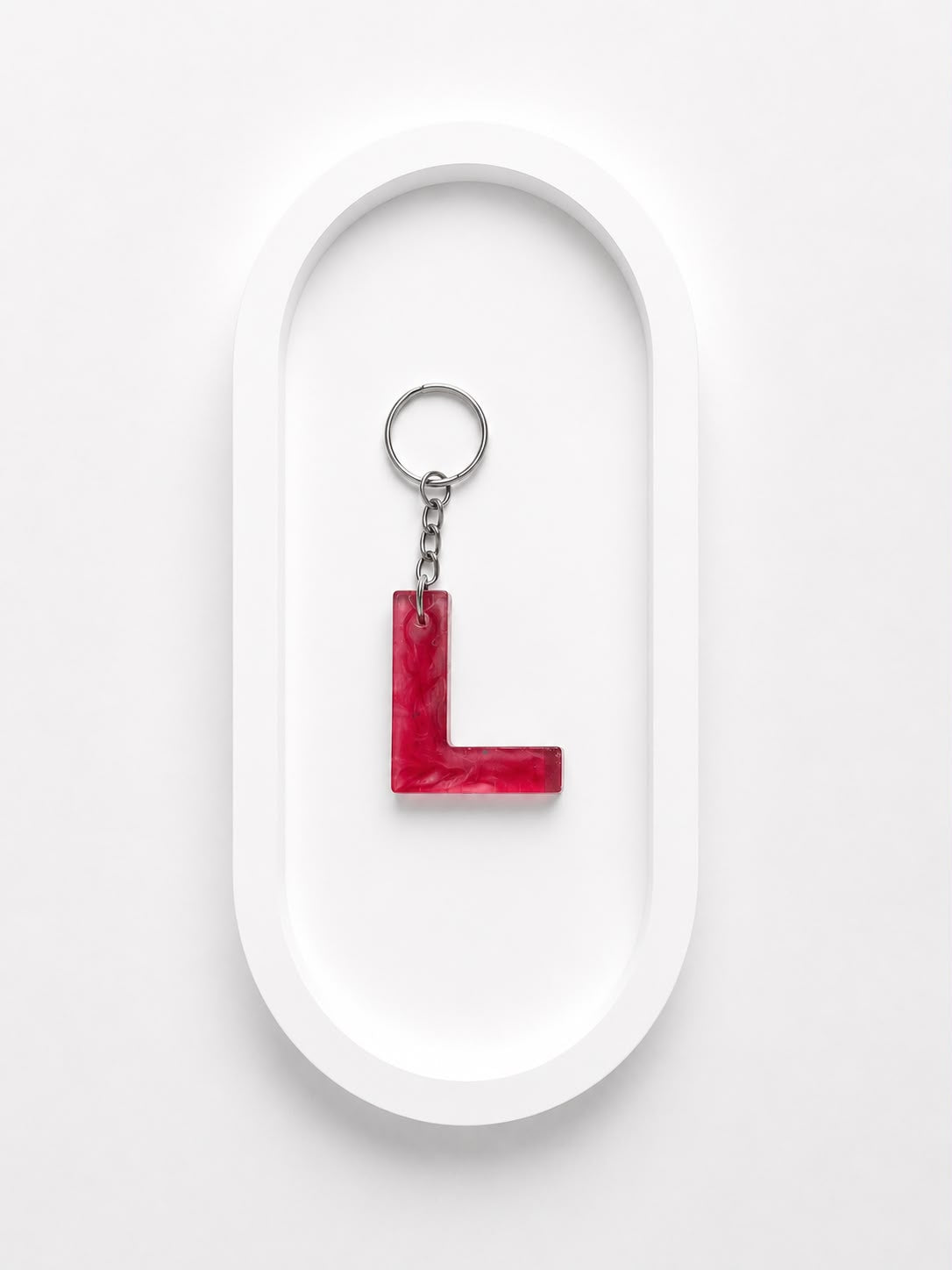 DIY UV Resin Alphabet Keychain - L