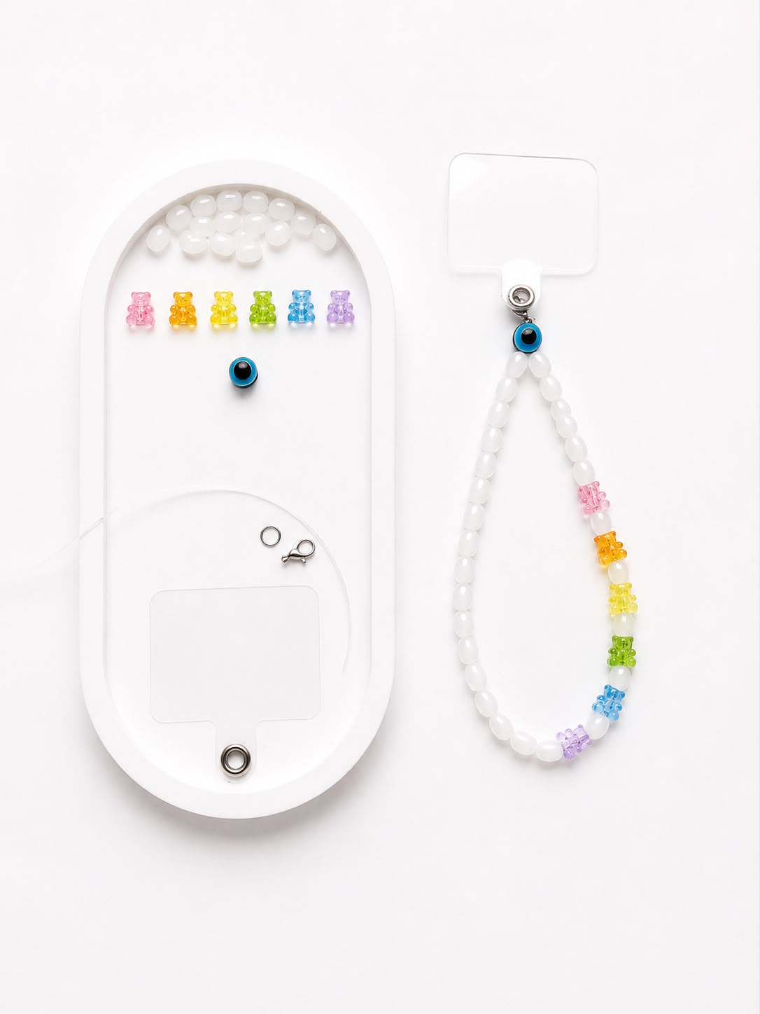 DIY Phone Charm - Marshmallow Bears Kit Contents