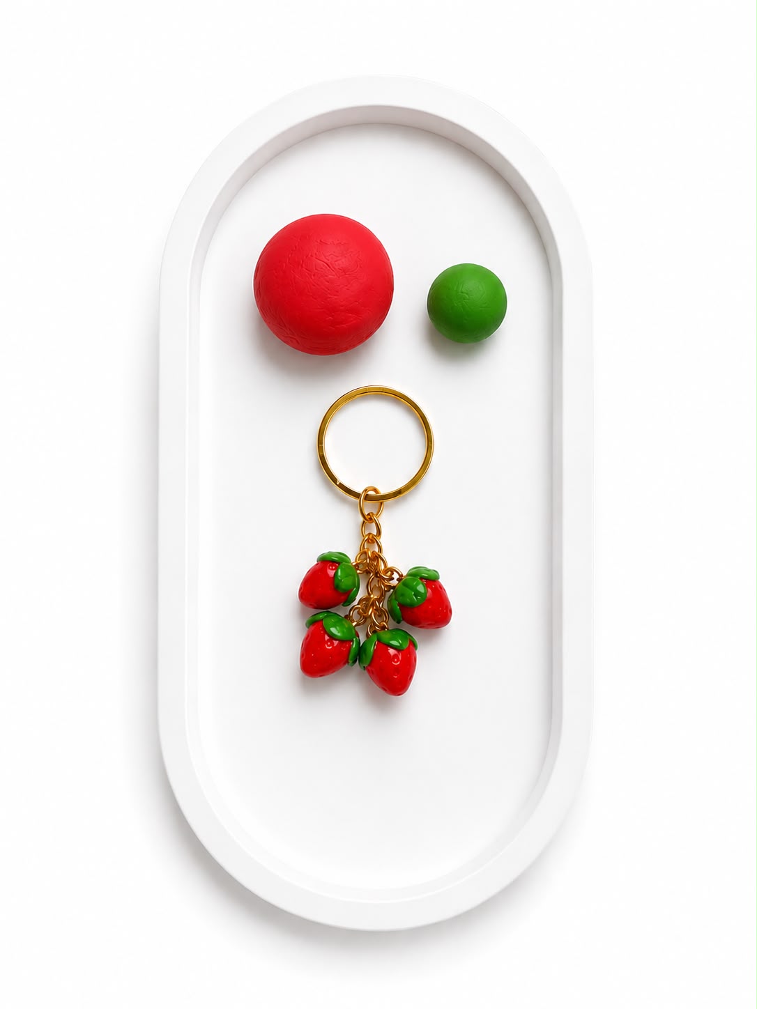 DIY Homemade Clay Kit Content - Mini Strawberry