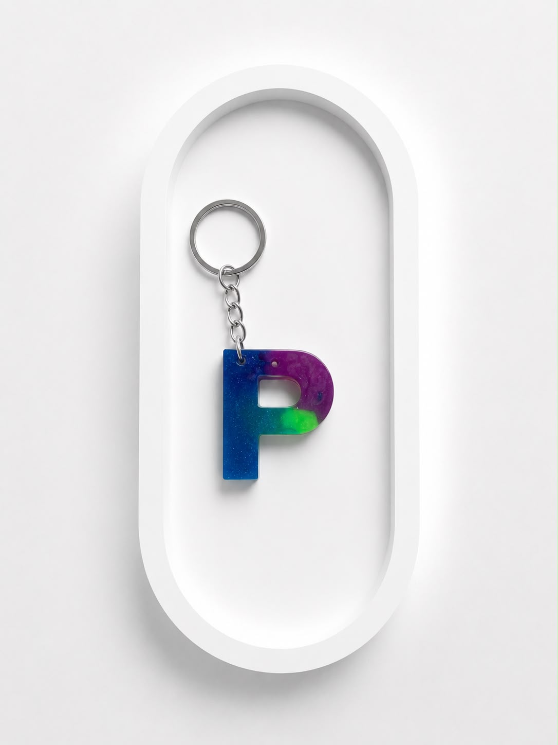 DIY UV Resin Alphabet Keychain - P