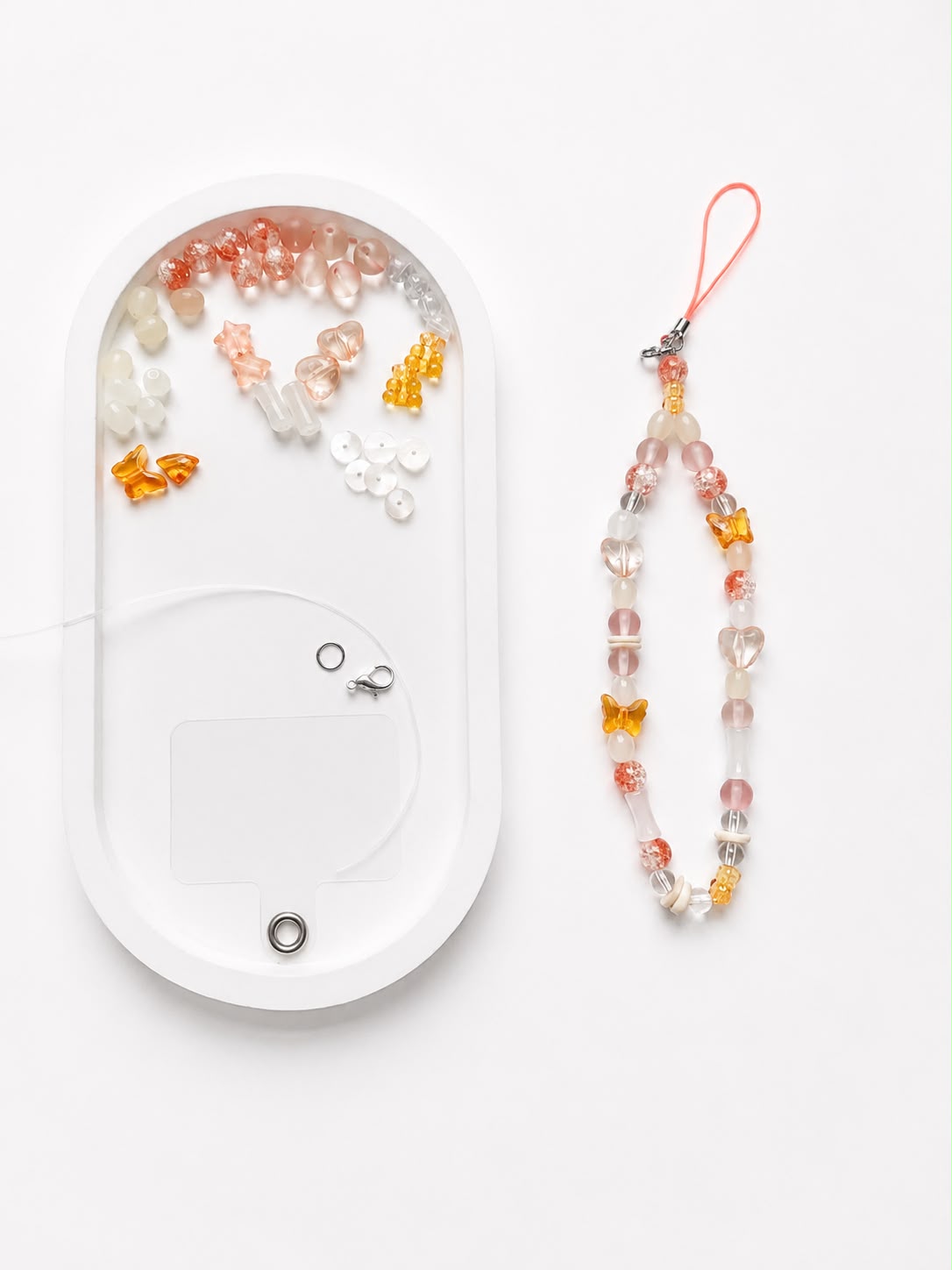 DIY Phone Charm - Peach Blossom Kit Contents