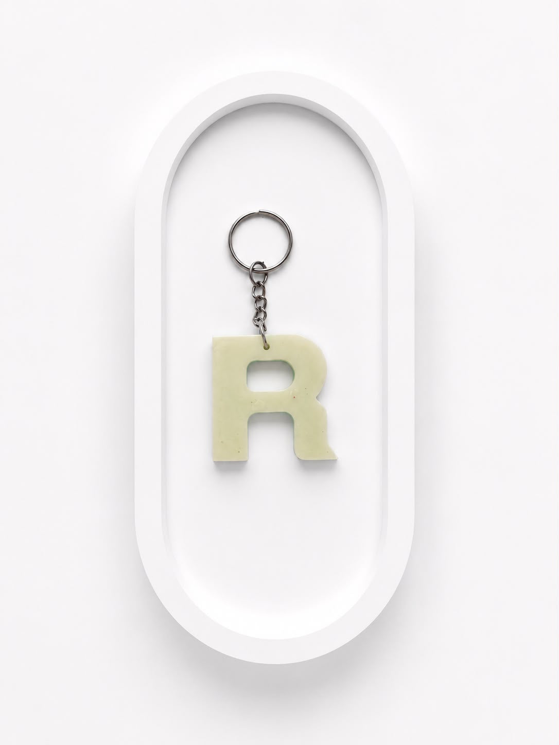 DIY UV Resin Alphabet Keychain - R