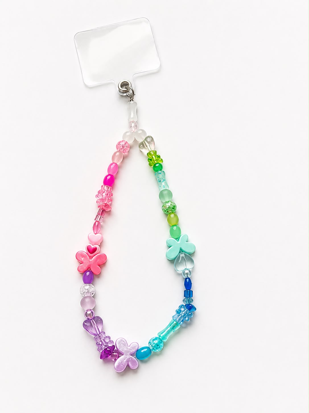 DIY Phone Charm - Rainbow Bloom Finished