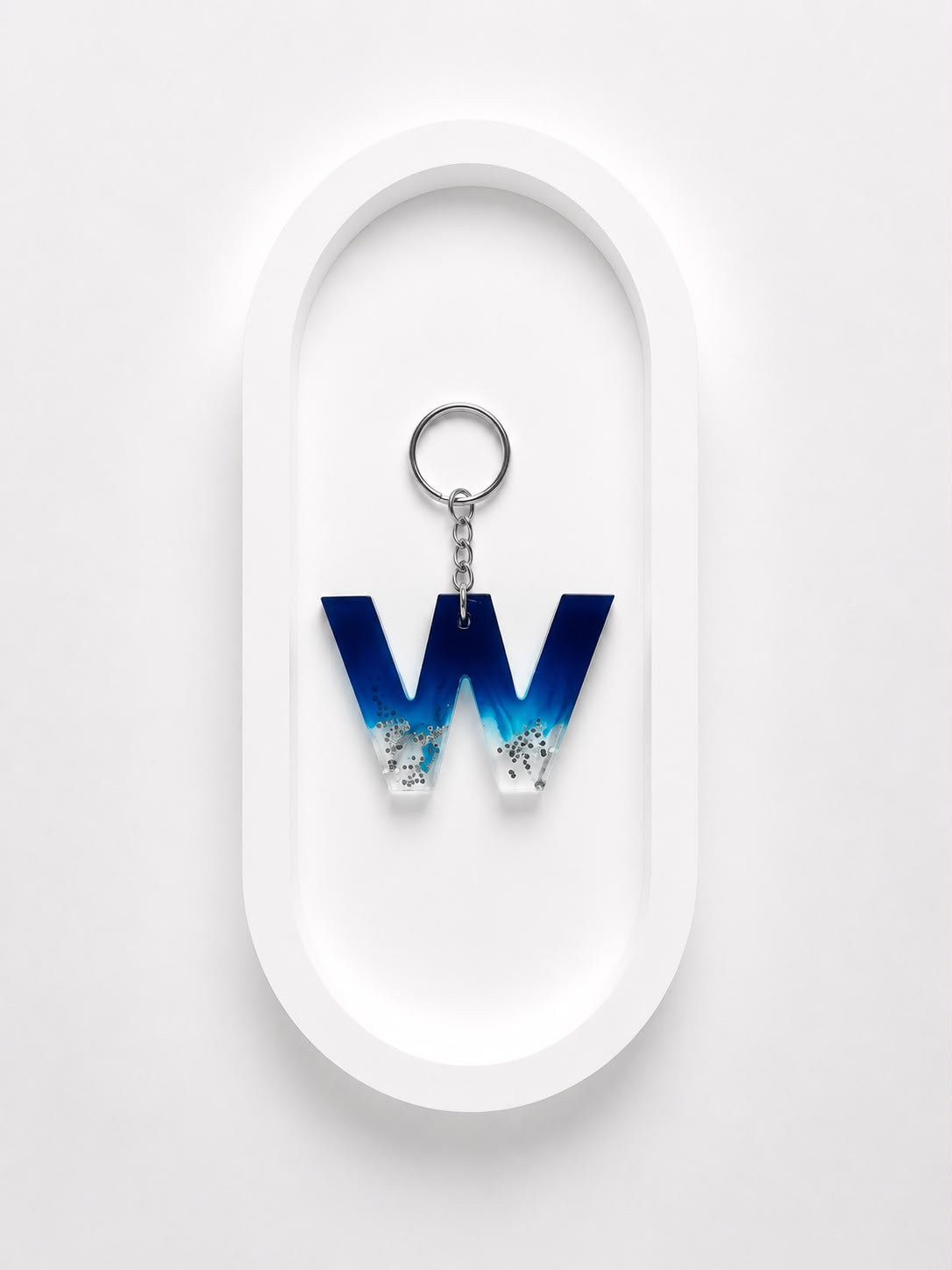 DIY UV Resin Alphabet Keychain - W