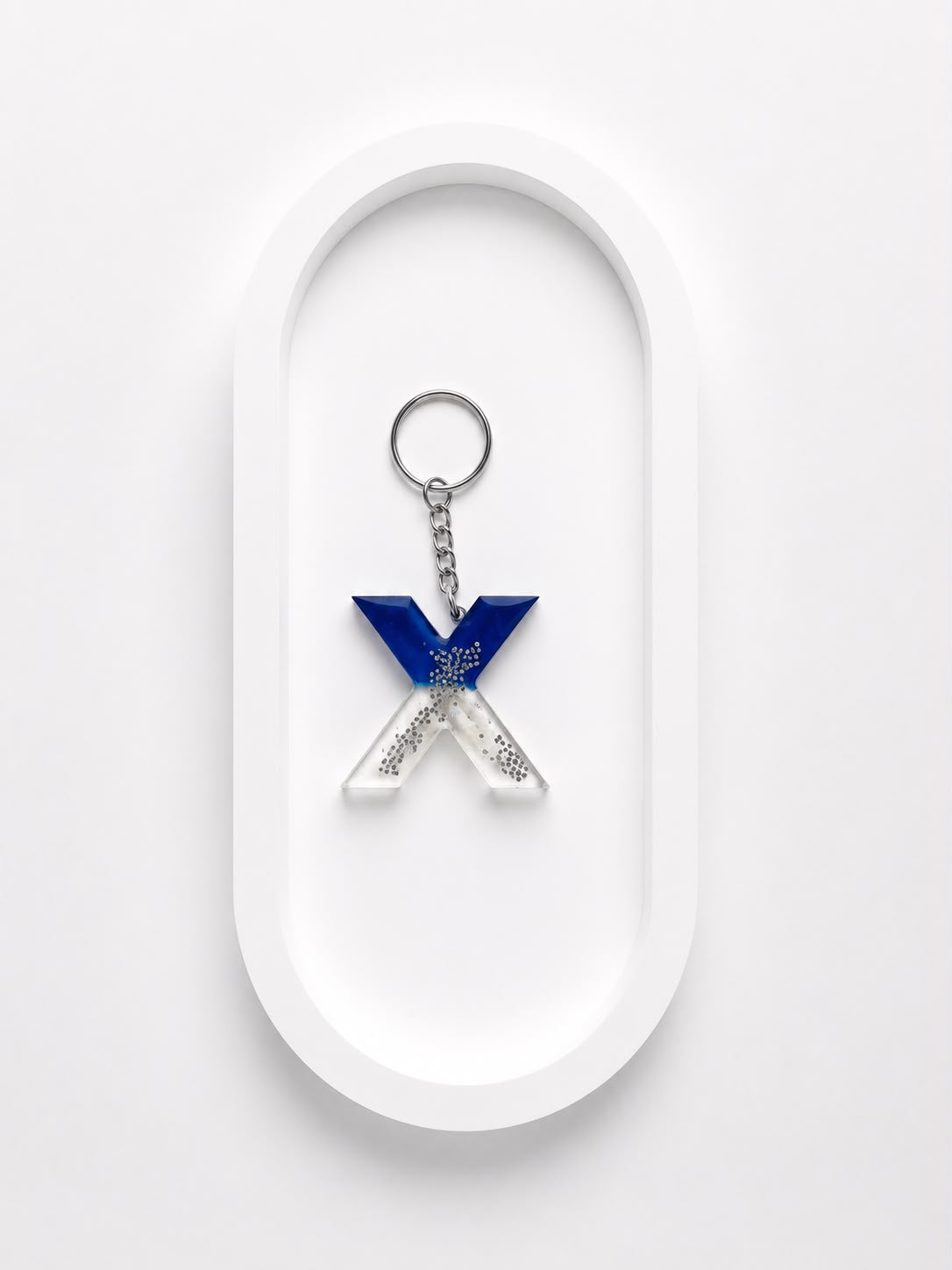 DIY UV Resin Alphabet Keychain - X